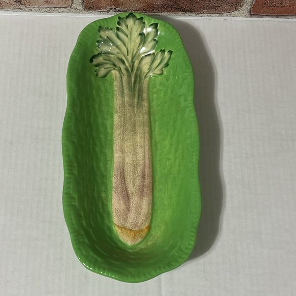 Beswick Ware Ceramic Celery Dish Boat #220 Made in England Green Basket Weave - Picture 4 of 17